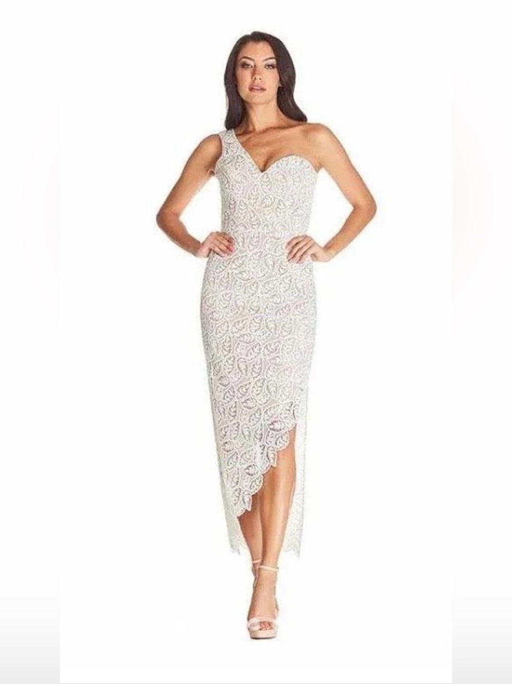 Dress the Population Magnolia Asymmetric One Shoulder Dress